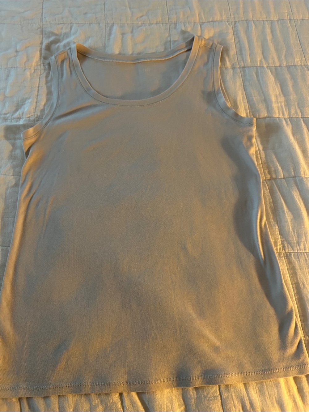 J. Jill Soft Scoop Neck Tank - Light Grey 100% Pima Cotten